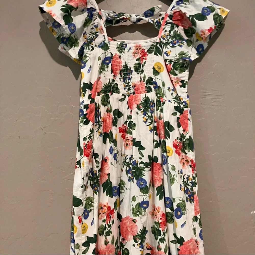 Old Navy Floral Cap Sleeve Fit Flare All Day Sundress Dress Girls Juniors Large